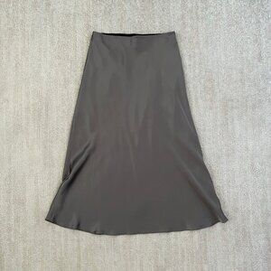 Quince Washable Silk Pull On Midi Skirt XS